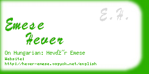 emese hever business card